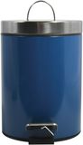 MSV - Cosmetische Afvalbak Voor In De Badkamer - Roestvrij Staal Met Verwijderbare Binnenemmer - Elegante Pedaalemmer - Compact en Praktisch - Blauw - 3L