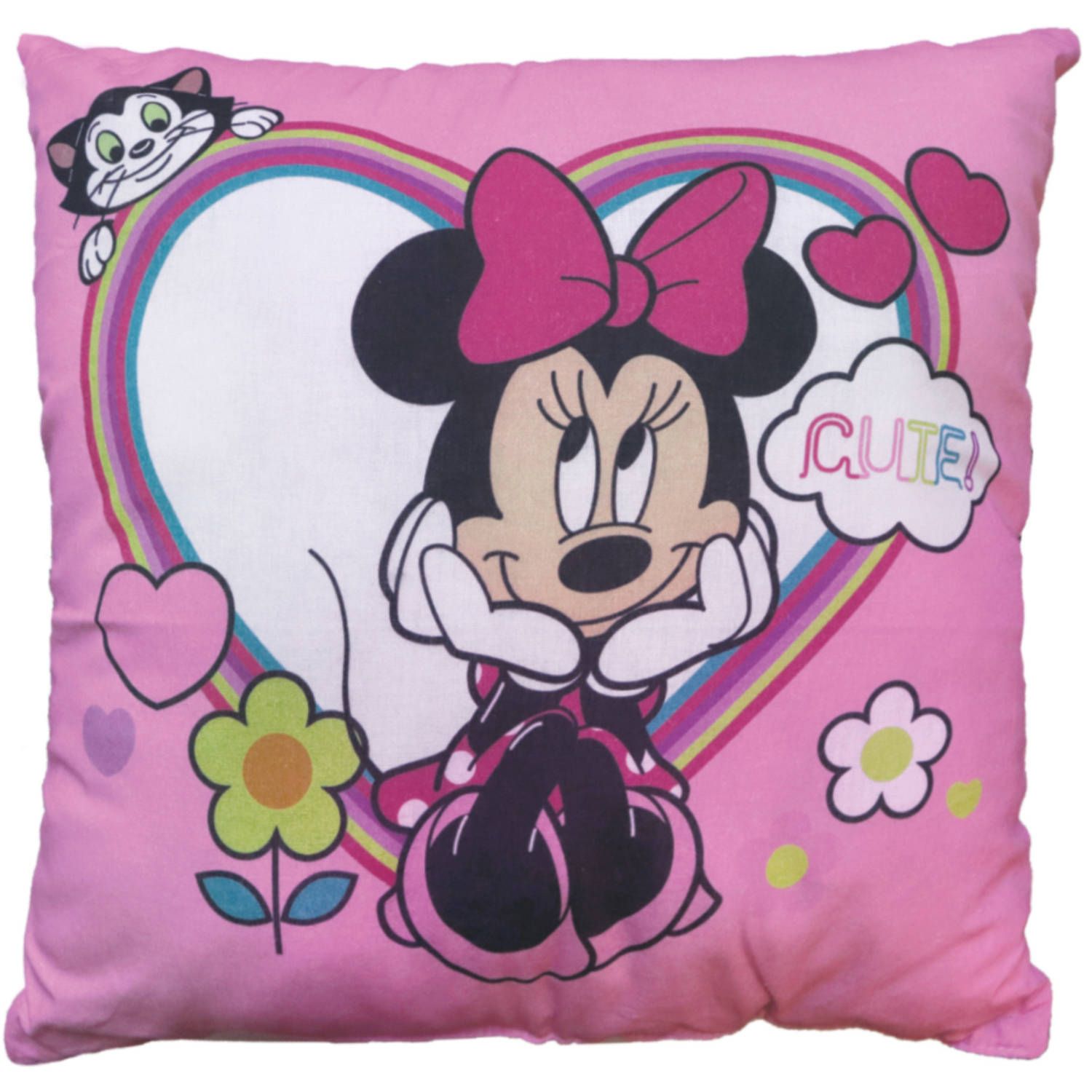 Disney Minnie Mouse Kussen Cute - Roze - 40 x 40 cm - Polyester