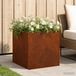 VidaXL Plantenbak roestkleurig 45 x 45 x 45 cm weervast staal