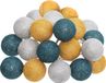 Atmosphera Lichtslinger - 20 verlichte balletjes/bollen 6 cm - multi kleuren mix - 435 cm