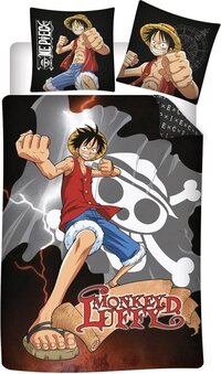 One Piece Dekbedovertrek Monkey D. Luffy - Eenpersoons - 140 x 200 cm - Katoen