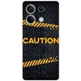 Xiaomi Redmi Note 13 5G Caution Bedrukt siliconen hoesje