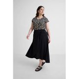 GREAT LOOKS crinkle maxi wikkelrok zwart