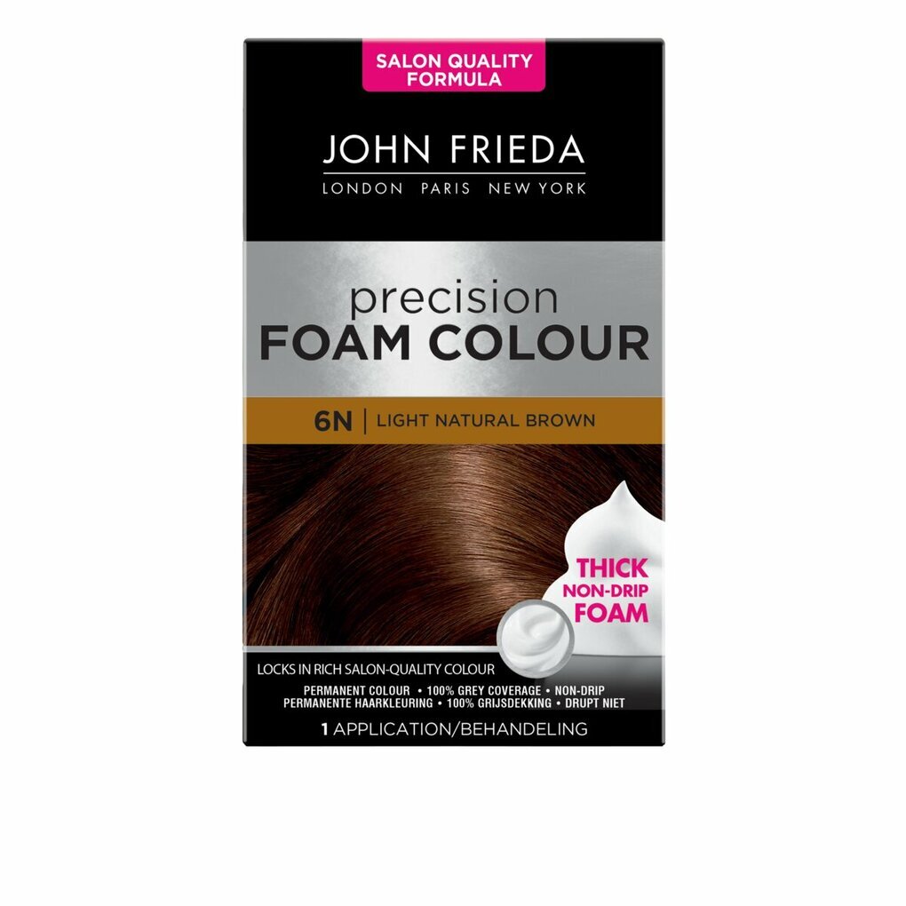 John Frieda PRECISION FOAM COLOUR 6N LIGHT NATURAL BROWN HAARKLEURING