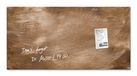 SIGEL GL267 Premium glazen magneetbord 91 x 46 cm motief Used-brons hoogglanzend, SGS getest, eenvoudige montage, incl. 3 sterke magneten, Artverum