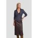 Ruby Ruby geruite poplin overslagblouse donkerblauw