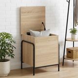 vidaXL Boîte de rangement chêne Sonoma 80 x 40 x 49,5 cm Bois traité