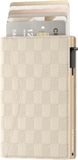 Prowallet Slim - Panel Ecru - Pasjeshouder voor 8 pasjes en briefgeld - Uitschuifbaar - RFID Creditcardhouder - Kaarthouder Portemonnee, Premium Pashouder voor Mannen & Vrouwen - Aluminium, Kunstleer - Incl. Luxe Cadeaubox