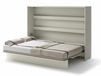 CONCEPTION PRO Lit mural escamotable 140x200 cm cachemire (horizontal) avec matelas