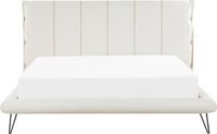 Beliani BETIN - Tweepersoonsbed - Wit - 180x200 cm - Kunstleer