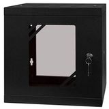 Stalflex RC10-6U-300GB rackkast 10" 6HE 300mm glazen deur zwart