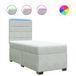 vidaXL Boxspringbed met matras, fluweel, lichtgrijs, 90x200 cm