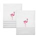 IZOD Badkamer Accessoires Flamingo Collectie, 2 stuks Badhanddoeken, Wit