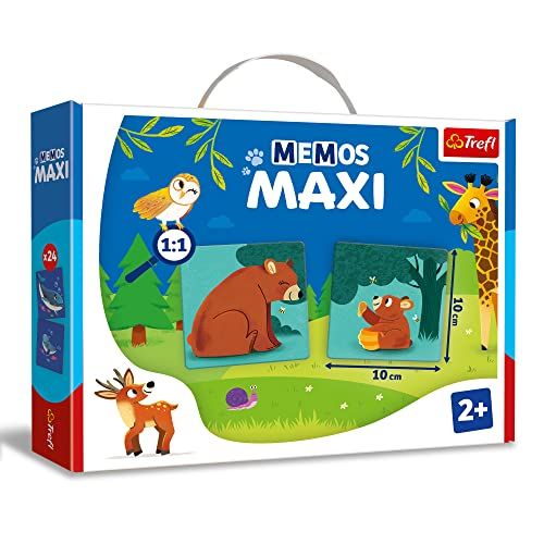 Trefl - Memos Maxi Dieren En Hun Kinderen - Memory Spel - Vanaf 2 Jaar