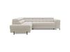 Icecat Canapé d'angle gauche 5 places en tissu bouclette beige