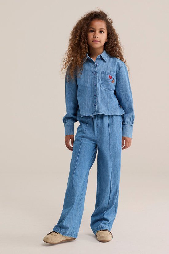 WE Fashion Meisjes blouse met embroidery