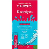 Holland & Barrett 1+1 gratis Hydrate Elektrolytenpoeder Framboossmaak - 30 sticks