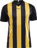 Craft Progress Stripe Shirt Korte Mouw Dames - Zwart / Geel