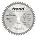 Trend CraftPro TCT-cirkelzaagblad voor werkbladen in aluminium en kunststof, 184 mm diameter x 58 tanden, 16 mm asgat, wolfraamcarbide getipt, CSB/AP18458