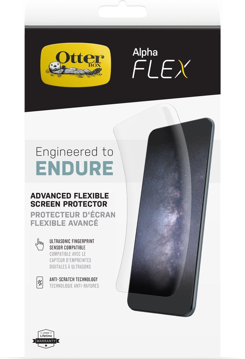 OtterBox Alpha Flex Antibacterieel Screenprotector - Samsung Galaxy S22 - Clear