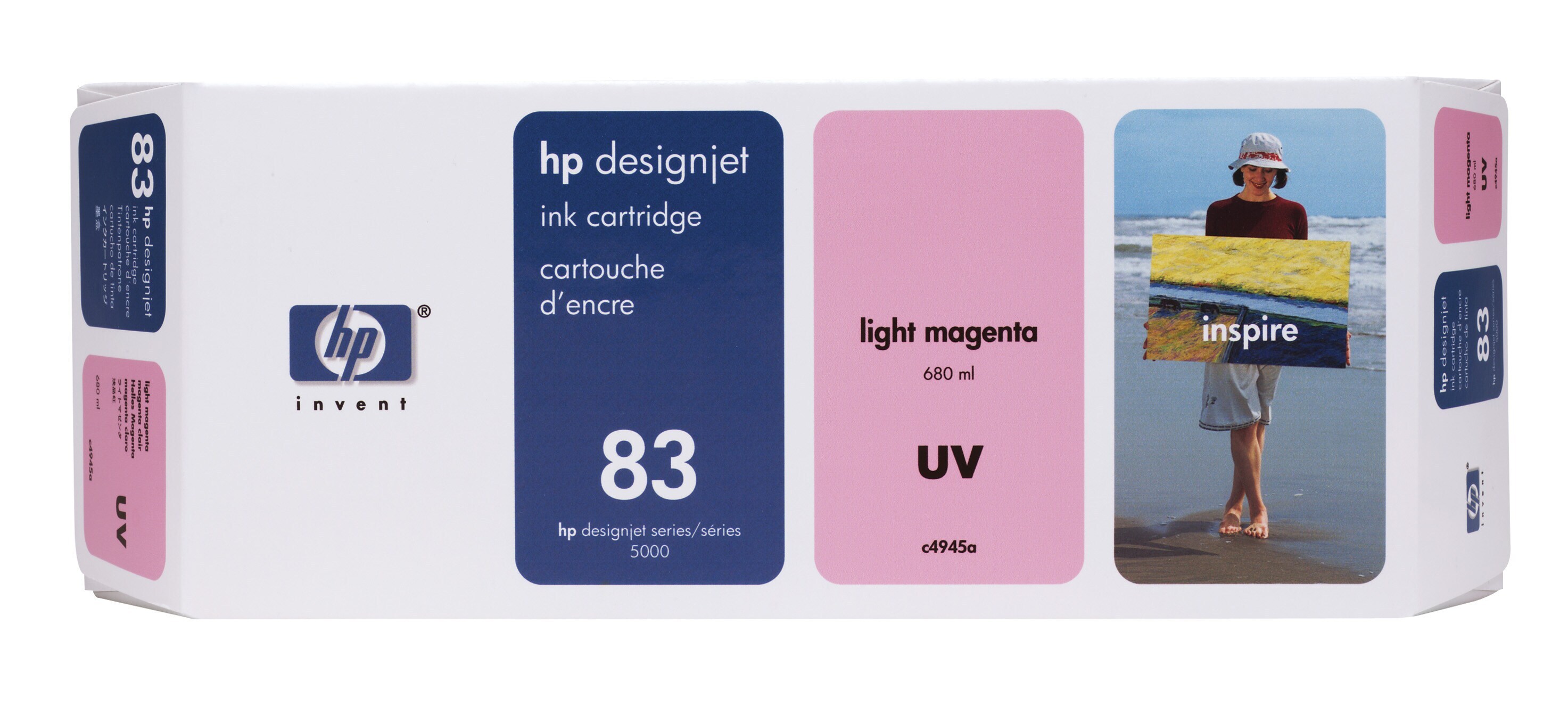 HP 83 680-ml Light Magenta DesignJet UV Ink Cartridge single pack / Lichtmagenta