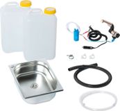 12V Ensemble de lavabo de camping, lavabo/évier, dimensions 325x265x100mm, capacité 19 litres, convient aux T4, T5, T6