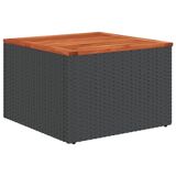 vidaXL 10-delige Loungeset met Kussens, Poly Rattan, Zwart