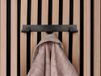 Sans Marque Porte-manteau Métal Noir 3 Crochets Compatible Panneaux Tasseaux, L.21,5 cm