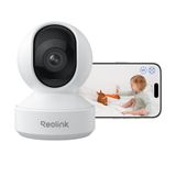 Reolink Binnen Beveiligings Camera, 4K Baby Monitor met Pan & Tilt, 3X Optische Zoom, Huil & Bewegingsdetectie, Automatisch Volgen, Wi-Fi 6, Privé Modus, E1 Zoom