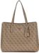 GUESS Meridian II Girlfriend Tote Bag Latte Logo Lichtbruin