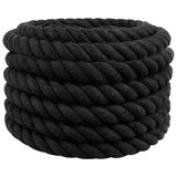 vidaXL Katoenen touw 36 mm 25 m zwart 100% katoen
