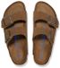 Birkenstock Arizona Soft Footbed Suede Leather Dark Tea Unisex Volwassenen Bruin 41