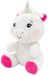 Merkloos 2-in-1 eenhoorn: knuffel en ballongewicht 11cm Roze/Wit