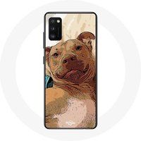Oppo Hoesje voor Oppo A16 American Pit Bull Terrier Bruin Hoesje