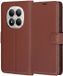 Techsuit Hoesje geschikt voor Xiaomi Redmi Note 15 Pro 5G - Leather Folio Book Wallet Case - Bruin