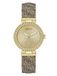 Guess Dameshorloge IVY Beige 32 mm met leren armband & 3 bar waterbescherming - GW0943L2