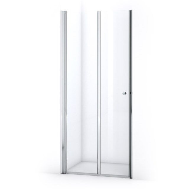 Maxaro Douchedeur Zircon Comfort 90cm Vouwdeur Chroom Linksdraaiend