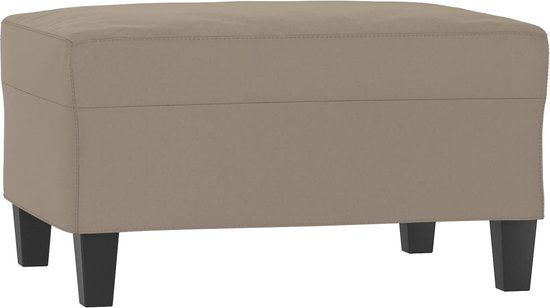 vidaXL - Voetenbank - 70x55x41 cm - microvezelstof - taupe