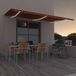 Maison Exclusive - Parasol rétractable manuellement avec éclairage LED, 600x300 cm, orange et brun