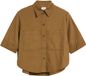 s.Oliver Blouse, dames, bruin, maat 42, korte mouw, katoen