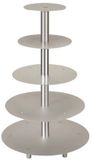 Overig thermohauser Etage-taartstandaard van AL, rond, 5 verdiepingen, zilver/aluminium
