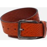 Ziengs Riem krokodillenprint cognac Leer