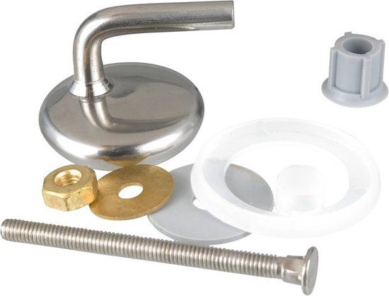 Wenko Bevestigingsset Wc-bril 10 x 10 cm Rvs Zilver 8-delig