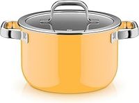 WMF Fusiontec Mineral Pro 0519045290 Kookpan met deksel, 20 cm, duurzaam, krasbestendig materiaal, geschikt voor inductie, geschikt voor alle warmtebronnen, Made in Germany, Mango Yellow