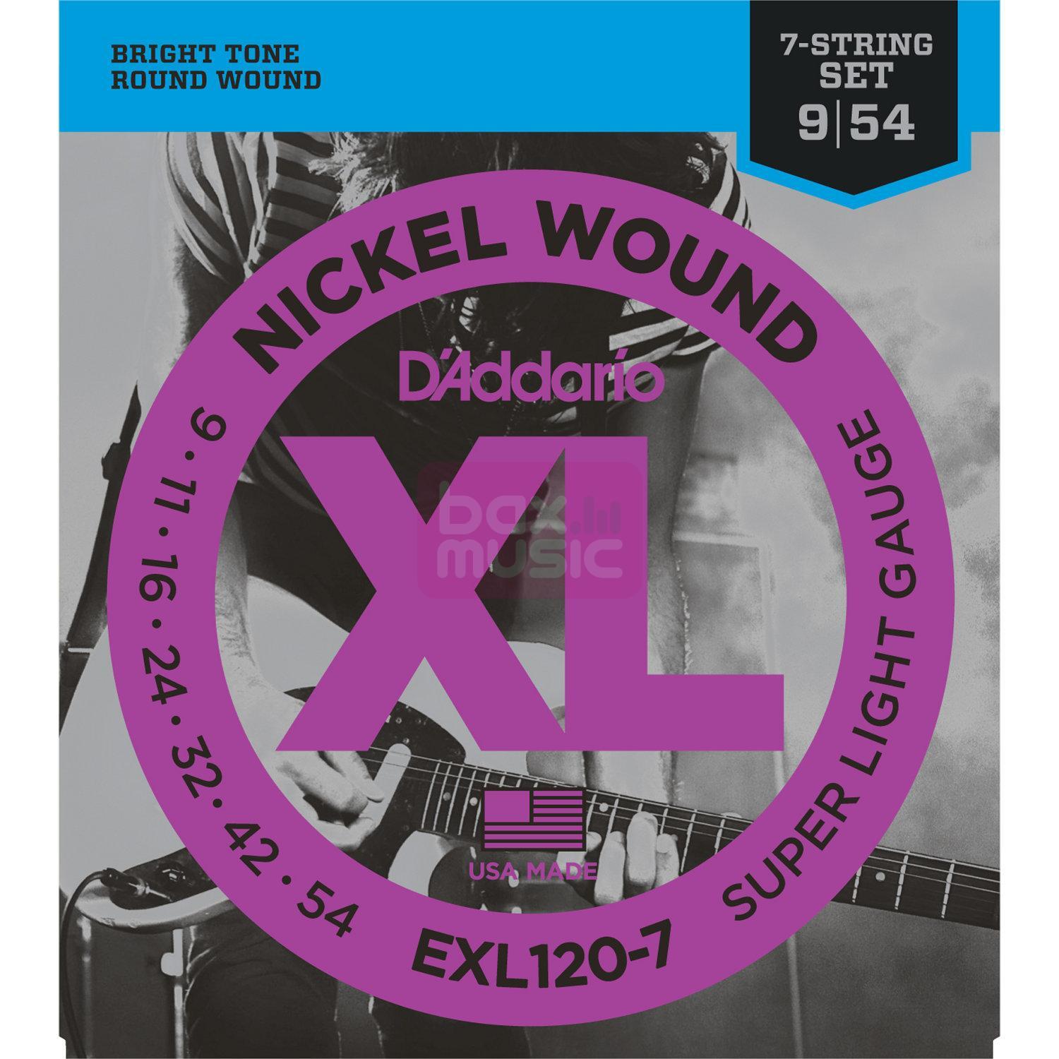 D'ADDARIO Daddario EXL120-7 snaren set voor elektrische gitaar