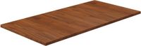 vidaXL - Wastafelblad - 80x40x1,5 cm - behandeld - massief - hout - donkerbruin
