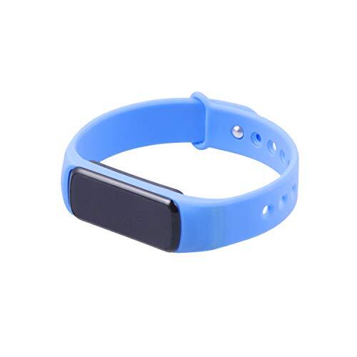 VILLCASE Polshorloge-3-kleuren LED Smart-armband Waterbestendig Muziekalarm Smart Band (blauw)