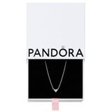 PANDORA Timeless Drei Sterne Herz Collier-Halskette aus Sterling Silber mit Zirkonia Steinen, Größe 45cm, 393014C01-45