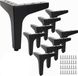 Shenzhen Haorui Industrial Technology Co., Ltd. Pieds de meuble en métal noir - Jeu de 8 - 15 cm