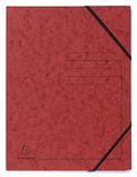 Exacompta 5 elastomappen zonder kleppen bedrukt 355 g/m² rood